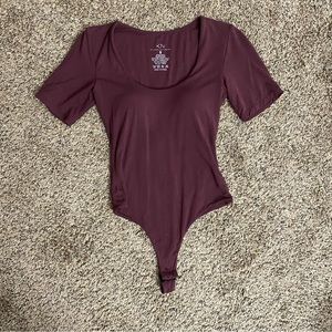 Klassy Network Quarter Sleeve Scoop Bramisuit Size Small Mahogany